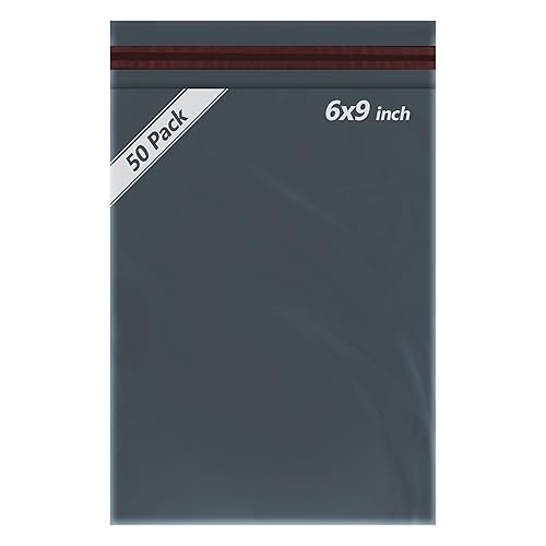 50pcs Grey Parcel Bags, Postage Bags, Mailing Bags 6x9 Sizes 50 Pack Poly Postal Bags Self Seal iSOUL Small to Large Mailing Bags Packaging Assorted Mailers Posting Shipping Post Bag Envelopes