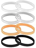 Aneco 4 Pairs Anti-slip Metal Shirt Sleeve Holders Stretchy Garter Arm Bands Elastic Armbands, 4 Colors