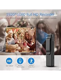 BOBLOV 1080P Mini Cámaras de Cuerpo con Audio Portable Grabadora de Vídeo Clip Trasero Fácil de Operar para la Enseñanza Turismo Lectura Entrevista Grabación de Monitor de Bebé