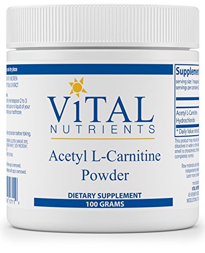 Vital Nutrients - Acetyl L-Carnitine Powder - Supports Normal Brain Function - 100 Grams