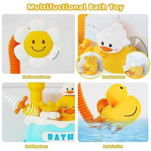 VATOS Baby Bath Toys with Shower Head Toddler 4 in 1 Rechargable