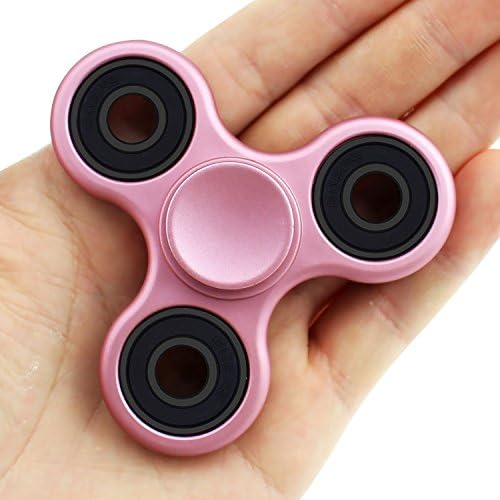 Anti-Anxiety Fidget Spinner, Best Tri-Spinner for Fidgeters, Hand Spinner Fidget Toy with Smooth Finished, Best Stress Reducer Toy for ADHD, ADD, Autism, and Killing Time - Rose Gold