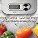 Ellessi Food Weight Scale. Battery Free Digital Kitchen Scales 11lb 5kg. Stainless Steel Macro Scale