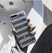 Glitter Powder Phone Case Mirror Reflex Striped Stars Pattern Back Cover for iPhone 7 iphone8 (iPhone 7, Black)