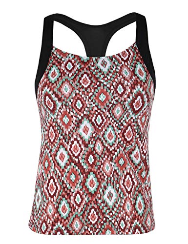 Septangle Women's Stripe Tankini Top Breathable Swimsuit Racerback Swimwear Septangle Women's Stripe Tankini Top Breathable Swimsuit Racerback Swimwear