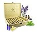 SXC Essential Oil Wooden Box Organizer Wood Storage Case Holds and Protects 68 Oils, Holds 56 5-15 mL Bottles and 12-10  mL Roller Bottles for Travel and Presentations, Large