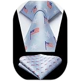 HISDERN Mens Ties Plaid Tie and Pocket Square Set Classic Woven Formal Checkered Neckties & Handkerchief Wedding Party