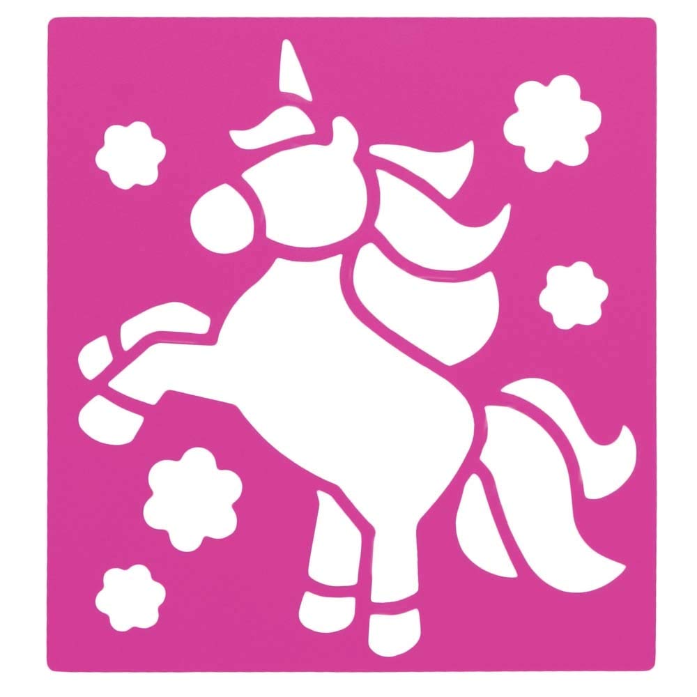 Baker Ross AX359 Washable Unicorn Stencils - Pack of 8, Painting Supplies for Kids Arts and Crafts Projects - Image 4