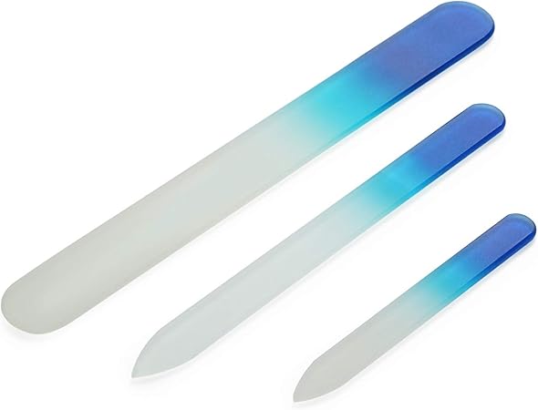 Amazon Vtrem 爪やすり 爪磨き ネイルケアツールセット ガラス製 両面タイプ 甘皮ケア 簡単 水洗い お手入れ ネイリスト 男性 Ol 主婦 携帯便利 3本セット 青い Vtrem 爪やすり 通販