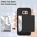 Elegant Choise Compatible with Galaxy S6 Case, Samsung Galaxy S6 Wallet Case, Hybrid High Impact Resistant Protective Shockproof Hard Shell with Card Holder Slot Cover Compatible for Samsung S6(Black)