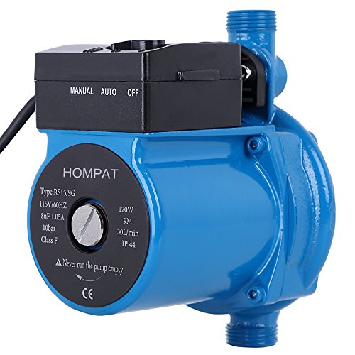 KOLERFLO 110V 3/4” NPT Hot Water Circulating Pump 120W Automatic Circulation Water Pump for Solar Heater Systems with US Plug