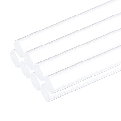 MECCANIXITY 8pcs Acrylic Round Rods 3/8" x