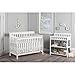 Dream On Me Ashton 2-in-1 Changing Table & Nightstand in White – Solid New Zealand Pinewood, Safety Rails, Spacious Storage Shelves & Water-Resistant Changing Pad, Converts to Nightstand