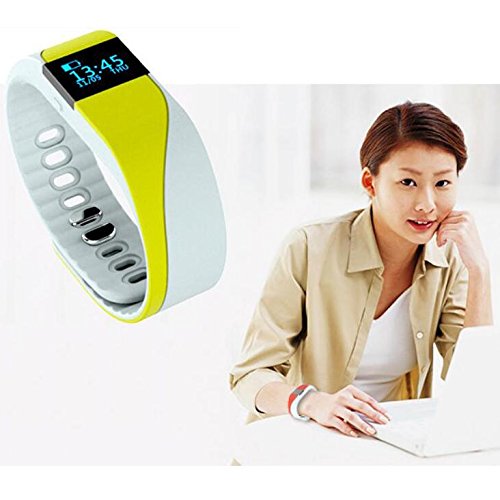 L@YC Activity Tracker Sports Pedometer Bracelet Sleep Monitor Touch Screen Waterproof Smart Reminder, Silver Grey