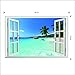 MAFENT 3d Beach Sea Wall Decal Removable Wall Sticker