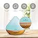 Essential Oil Diffuser 300ml Anjou Aromatherapy Diffuser, Ultrasonic Cool Mist Humidifier for Office, Home Decor Gift, Up to 8H Use, Waterless Auto Shut-Off, 7 Color LED Lights, Wood Grain, BPA-Free