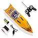 Top Race Remote Control Water Speed Boat, RC Boat for Kids, Perfect Toy for Pools and Lakes 8 Mph (Yellow)