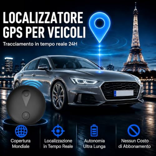 GPS Tracker, Hidden Car GPS Tracker, Without Subscription, Magnetic GPS for Cars, Android and iOS Tracker Supports Systems, GPS Locator for Vehicles/Key/Luggage/Motorcycle (Black)