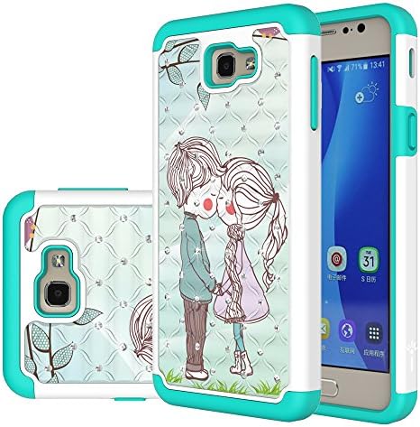 Galaxy On5 2016 Case,Galaxy J5 Prime Case, Eflistone[Shock Absorption] Drop Protection Hybrid Dual Layer Armor Defender Protective Case Cover for Galaxy On5 2016 Case,Galaxy J5 Prime Case (Love)