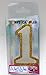Wasiwax No 1 Birthday Candle - GOLD GLITTER
