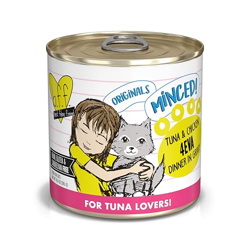 Weruva BFF Minced Natural Wet Cat Food, Tuna and Chicken 4 Eva in Gravy, 10oz C…
