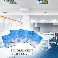 Patelai 8 Pack Fluorescent Light Covers for Ceiling
