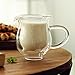 LOHOME (TM) Handcraft Borosilicate Glass Cup Creative Cute Calf and Half Transparent Heat-resisting Double-layer Cow Milk Glass Cup Creamer Pitcher