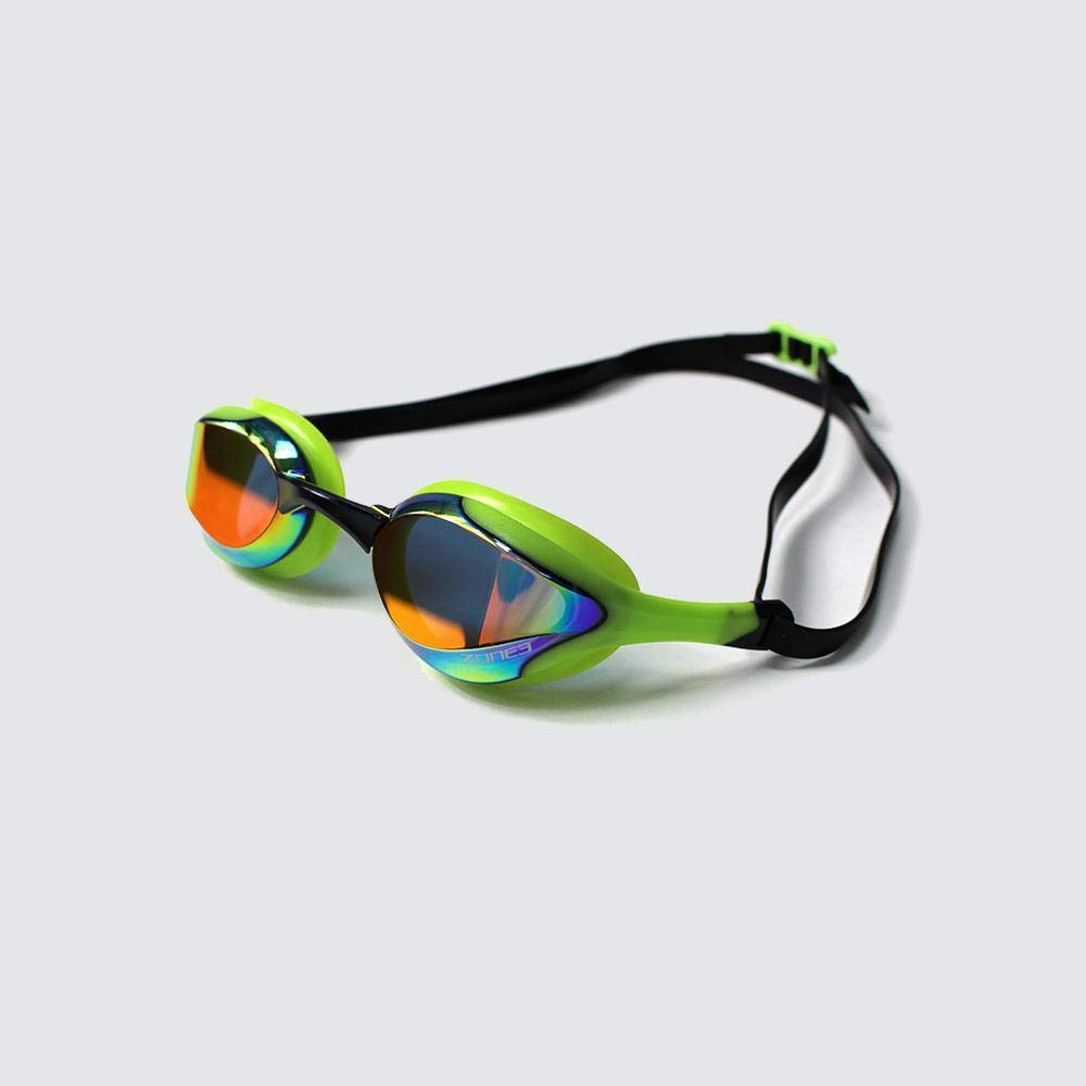 ZONE3 Volare Streamline Racing Swim Goggles (Mirror Lens - Green/Black)…