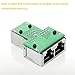 Seotic Network Splitter Adapter, RJ45 Female to 2 Female Port LAN Ethernet Socket Connector Adapter Interface, 8P8C Extender Plug LAN Network Connector for Cat5 Cat5e Cat6 Cat7 (Black)
