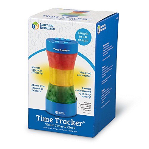 Learning Resources Time Tracker Visual Timer & Clock, Blue