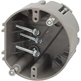 Southwire Electrical Box for Ceiling Fan, Light Fixture, 50lb Ceiling Fan and 75lb Light Fixture Support, Depth Adjustable, Gray, MSBFAN