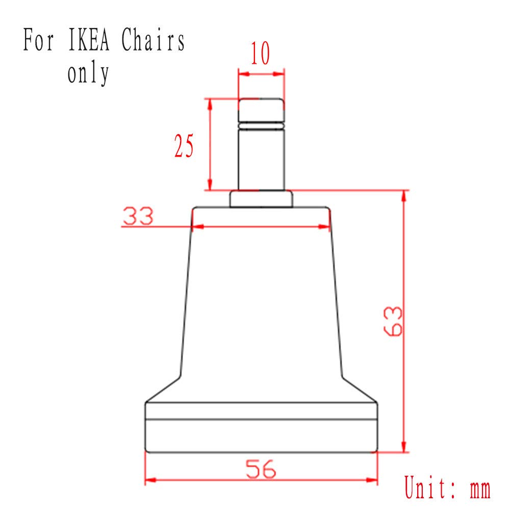 Grey Small 10mm Enjoy Stool Floor Gliders Replacement Office Chair Bell Glides With 3 8 Inch Stem Fit Ikea Chairs Set Of 5 Gl Gb203750 Ik Home Kitchen Furniture
