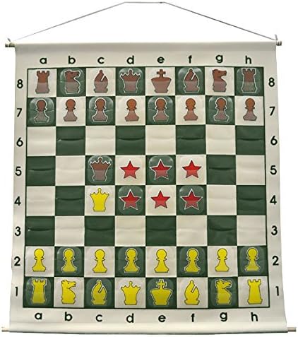 36 Demonstration Chess Board - Forest Green by Wholesale Chess