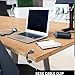 ProCIV Cable Clips, Desktop Cable Organizers, Cable Drop Organizer & Management System for Wires, Desktop & Computer, Electrical, Charging, Mouse, USB Cord, Set of 2 (Black/Grey)