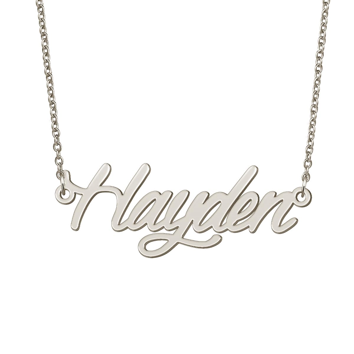 BYBWBL Hayden Name Pendant Necklace Silver Color