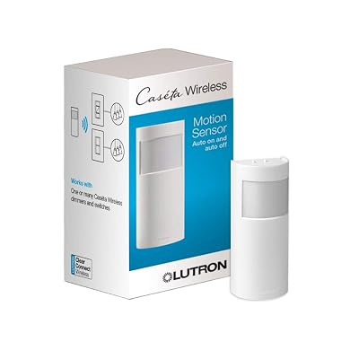 Lutron Caseta Smart Lighting Auto On/Off Motion Sensor, Lutron Motion Sensor for Dimmers, Switches, and Fan Controls, No Wires Required, PD-OSENS-WH, White