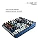 Soundcraft Notepad-8FX Professional USB Audio Interface Mixer with Lexicon Reverb, Echo & Delay Effects, and Ducking Feature - Durable Metal Build. Blue