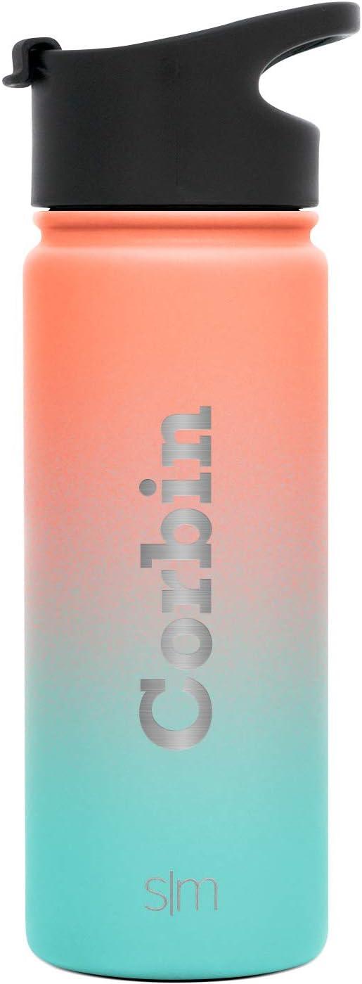 personalized simple modern water bottle