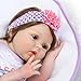 Dirance Lifelike Reborn Doll Soft Silicone Full Body Realistic Girl Playmate Doll Vinyl Reallike Handmade Newborn Baby Doll with Clothes 55cm, Kids Gift for Ages 3+ (Multicolor)