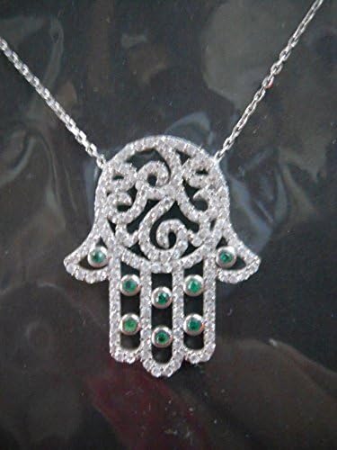 925 silver hand of fatima hamsa necklace