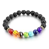 Mystiqs Lava Rock Beaded Bracelet Essential Oil Diffuser for Men,Women Aromatherapy Ideal for Anti-Stress or Anti-Anxiety