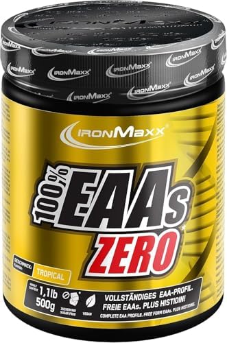 ® 100 Percent EAAs Zero Tropical 500g - Aminoacidos Esenciales en Polvo - EAA con BCAA - Sin Azucar - Suplemento Alimenticio para Nutricion Deportiva