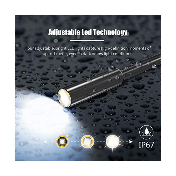 ONEVER Industrielle Endoskop-Inspektionskamera mit 5,5-mm-Mikroschlangenkamera Hi-Vision 720P IPS-Bildschirm IP67… – Bild 4
