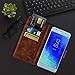 Wallet Case for Galaxy J7 2018/J7 Refine/J7 Star/J7 Crown/J7 Aura/J7 V 2nd Gen, OTOONE [Flip Folio] PU Leather Wallet Card Slot Protective Phone Cover with Kickstand for Samsung J7 (Bronze)