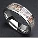 King Will 8mm Camo Trees Leaves Tungsten Carbide Ring Camouflage Hunting Polished Finish Comfort Fit(10.5)