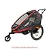 Hamax Outback Multi-Sport Child Bike Trailer + Stroller +Jogger (One Seat, Charcoal/Red)