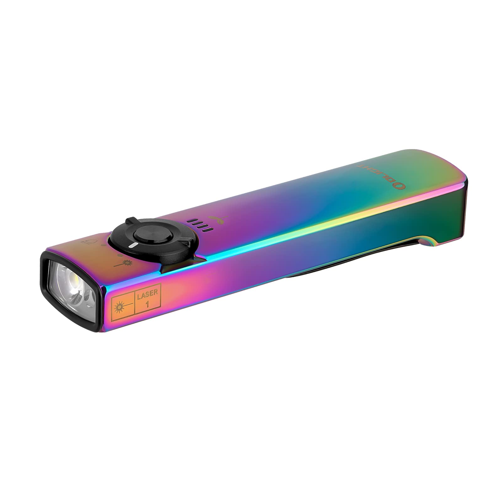 OLIGHT Arkfeld EDC Torch, 1000 Lumens Rechargeable LED Torch with Green Beam and White Light, Super-Thin Build Flat Flashlight with Clip for Outdoors, Emergency, Work (Spring,CW: 5700~6700K)
