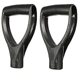 Highmoor Plastic Replacement Snow Shovel D Grip Handle for Shovels, Fork Spade Snow Scoop Handle Digging Raking Tools Hand Protect Garden Accessories 2pcs