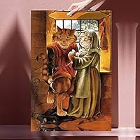 Canvas Wall Art Cute Cat Canvas Prints Home Artwork Decoration for Living Room,Bedroom - 12x18 inches