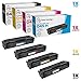 LD Compatible Toner Cartridge Replacements for Canon 045H High Yield (1 Black, 1 Cyan, 1 Magenta, 1 Yellow, 4-Pack)